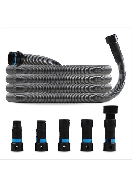 1 1/4 Inç x 17 Ft. Elektrikli Aletler Için 5 Bağlantı Parçası/adaptörlü Ev ve Atölye Vakumları Için Toz Toplama Hortumu (Yurt Dışından)