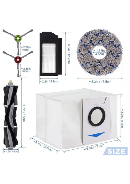 Ecovacs Deebot X1 Omnı Turbo T10 T20 Omnı T20 Vakum Süpürge Değiştirme Seti Ana Fırça Yan Fırçalar Paspas Pedleri (Yurt Dışından) fırsatları