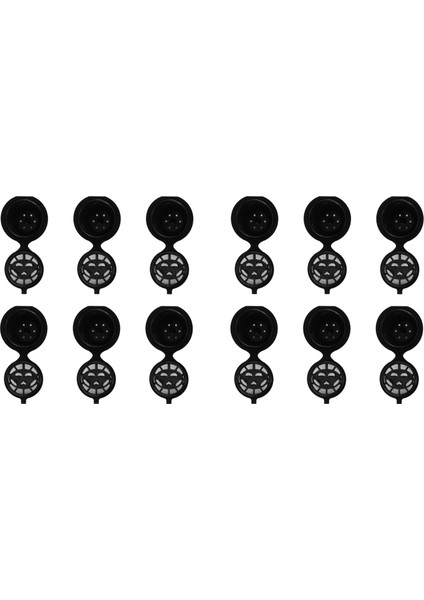 I Cafilas 12 Yeniden Kullanılabilir Nespresso Kapsül Doldurulabilir Kahve Kapsülü Filtresi Nespresso (12 Siyah) (Yurt Dışından)