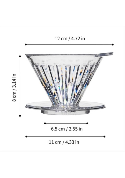 Plastik Kahve Damalı El Yapılan Kahve Filtre Kupası Kahve Paylaşım Penceresine Dökülme 2-4 Bardak Optimal Lezzet Ekstraksiyonu B (Yurt Dışından) indirimleri