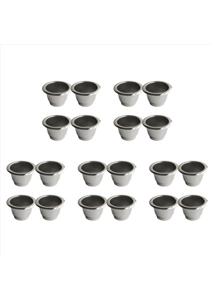 Nespresso Için 20PCS Doldurulabilir Kahve Kapsülü Kahve Filtresi Yeniden Kullanılabilir Kahve Pod Yeniden Kullanılabilir Kafe Makinesi Dıy (Yurt Dışından)