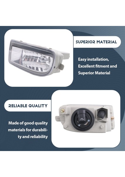 100 LC100 FJ100 1998-2007 Sis Farları Sürüş Camı Için Sis Farı Lambası 8122160042 8121160122 (Yurt Dışından) indirimleri