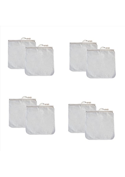 8 Paket Organik Yeniden Kullanılabilir Soğuk Kahve Filtreleri Çanta 12 Inç Şarap Bira Filtreleri Çevre Dostu Örgü Pamuk Toddy Filtre (Yurt Dışından)