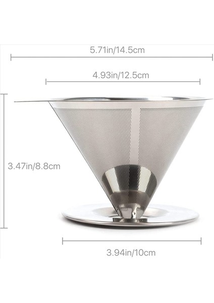 2x Kahve Damlası Üzerine Dökün Yeniden Kullanılabilir Damla Koni Kahve Filtresi Taşınabilir Kahve Makinesi Ev Ofis Kampına Dökülür (Yurt Dışından) modelleri