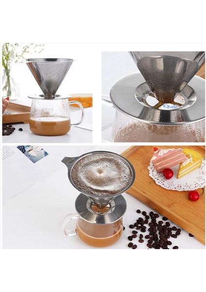 2x Kahve Damlası Üzerine Dökün Yeniden Kullanılabilir Damla Koni Kahve Filtresi Taşınabilir Kahve Makinesi Ev Ofis Kampına Dökülür (Yurt Dışından) fırsatları