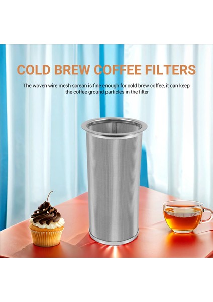 Kahve Filtesr Geniş Ağız Kavanoz Paslanmaz Çelik Ultra Ince Örgü Çay Meyve Infuser Buz Kahve Makinesi Buz Çay Makinesi Soğuk Demleme Kahve Makinesi (Yurt Dışından) indirimleri