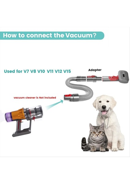 Vakum V7 V7 V8 V10 V11 V12 V15, Köpek Bakım Fırçası Ek, Köpek Kaçağı Bakım Araçları (Yurt Dışından) fırsatları