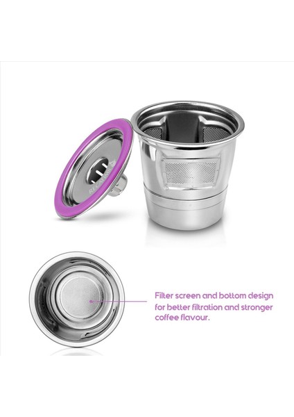 Keurig Için 2x Yeniden Kullanılabilir K Fincanları Yeniden Kullanılabilir Kahve Kapsülleri Keurig Kahve Maker 2 0 ve 1 0 Için Doldurulabilir K Fincanları (Yurt Dışından) fırsatları