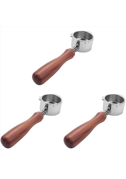 Delonghi EC680/EC685 Kahve Makinesi Filtresi 51MM Üç Kulak Ahşap Sapı Için 3x Dipsiz Portafilter 51MM (Yurt Dışından)