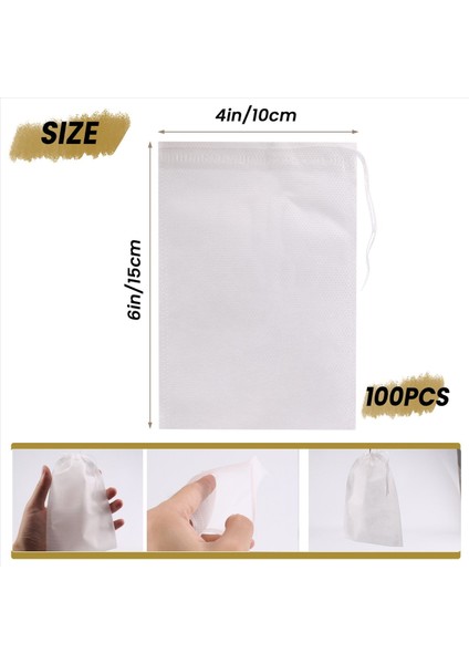 100 Parça Dağınık Soğuk Demleme Torbası Tek Kullanımlık Kahve Filtre Çantası Ince Örgü Demleme Çizim Çantası (Yurt Dışından) fırsatları