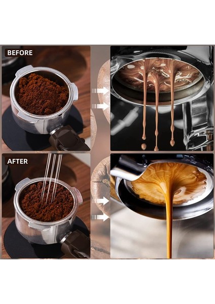 Barista Metal Alüminyum Alaşım Sapı Için Espresso Karıştırıcı Dağıtım Aracı 8 x 0 35MM Gümüş (Yurt Dışından) fiyatları