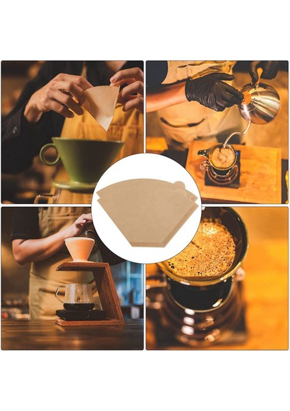 600PCS Kahve Filtresi Doğal Ağarsız Kahve Filtreleri Koni Kağıt Tek Kullanımlık Kahve Filtreleri Dökmek ve Damlamak Için (Yurt Dışından) modelleri