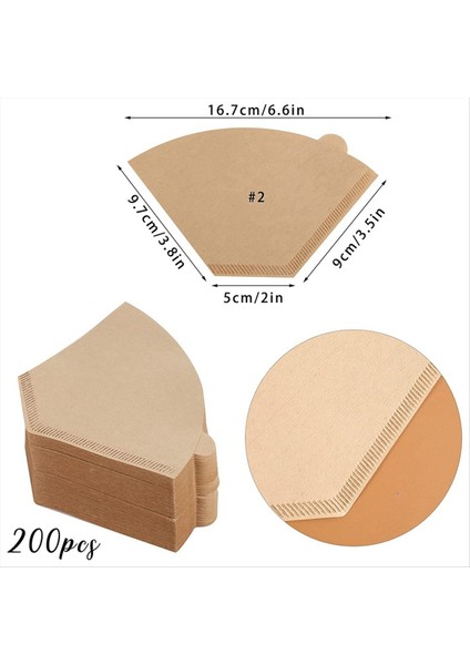600PCS Kahve Filtresi Doğal Ağarsız Kahve Filtreleri Koni Kağıt Tek Kullanımlık Kahve Filtreleri Dökmek ve Damlamak Için (Yurt Dışından) indirimleri