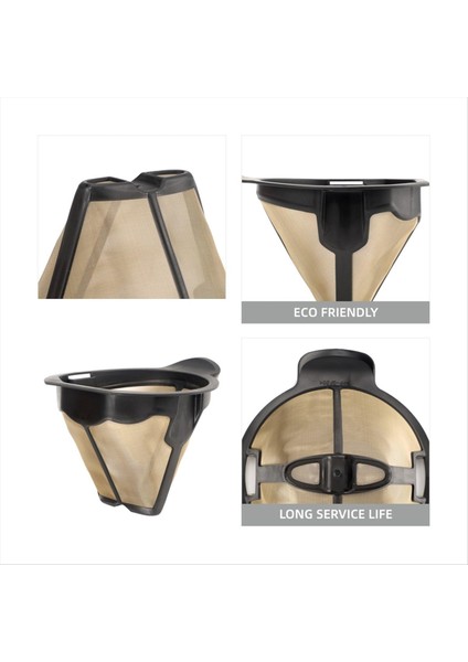 Yeniden Kullanılabilir Kahve Kalıcı Filtreler Koni Yedek Kahve Filtresi Ninja Kahve Makinesi ve Brewer Için Uyumlu CM300 (Yurt Dışından) modelleri