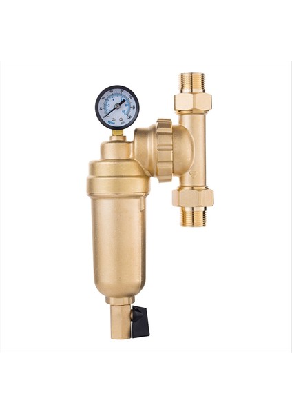 360 Derece Evrensel Dönen Valf Filtresi Tüm Ev Merkezi Filtre Yeniden Kullanılabilir Tortu Su Filtresi Nikel Plakalı A (Yurt Dışından)