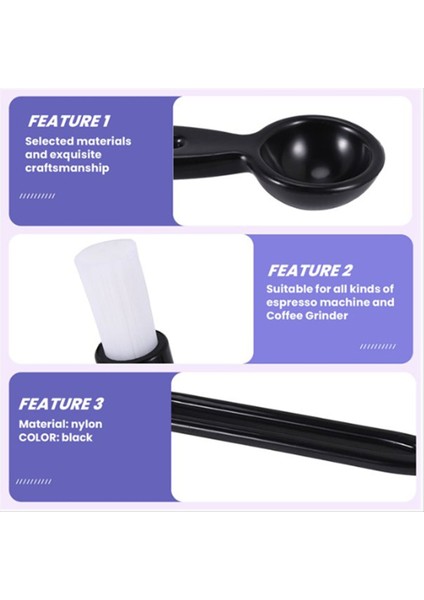 3 Adet Kahve Temizleme Fırçası Kaşıkla Kahve Makinesi Temizlik Fırçası Aracı Kahve Öğütücü Fırça Aksesuarları (Yurt Dışından) indirimleri