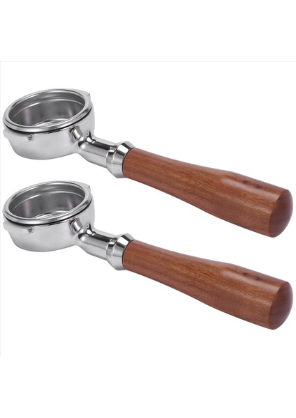 2x 58MM Paslanmaz Çelik Kahve Makinesi E61 Temel Filtre Braketi Kahve Dipsiz Sap Kahve Kaşık Ahşap Tutma (Yurt Dışından)