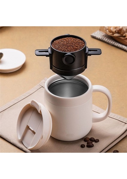 Taşınabilir Kahve Filtresi Yeniden Kullanılabilir Huni Çay Infüzörü Paslanmaz Çelik Mini Dripper Kahve Damkı Ev Ofisinde Travrav-B (Yurt Dışından) modelleri