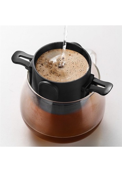 Taşınabilir Kahve Filtresi Yeniden Kullanılabilir Huni Çay Infüzörü Paslanmaz Çelik Mini Dripper Kahve Damkı Ev Ofisinde Travrav-B (Yurt Dışından) fırsatları