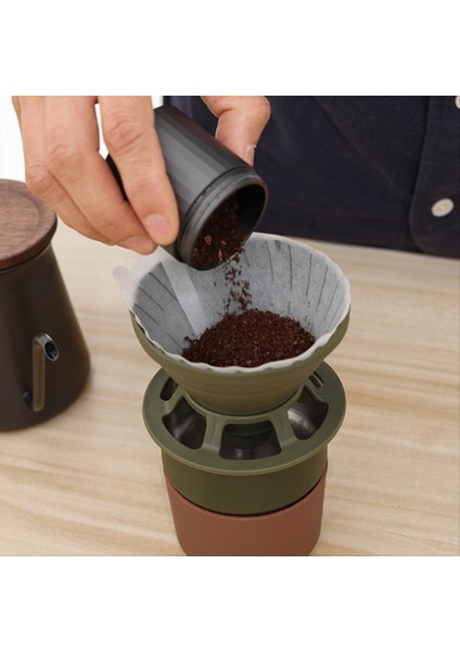 Silikon Katlanabilir Kahve Damkı Tutucu Kahve Filtresi Kupası Alan Kayıtlı Katlanabilir Kahve Hunisi Dış Mekan A (Yurt Dışından) fırsatları