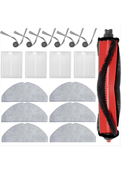 17 Pcs Yedek Parçalar Roborock Için Aksesuar Kiti Q7 M5/ Q7 M5+/ Q7 L5 Vakum Süpürge, Ana Fırça Paspaslı Yan Fırça (Yurt Dışından)