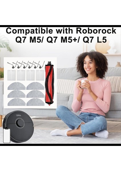 17 Pcs Yedek Parçalar Roborock Için Aksesuar Kiti Q7 M5/ Q7 M5+/ Q7 L5 Vakum Süpürge, Ana Fırça Paspaslı Yan Fırça (Yurt Dışından) fiyatları