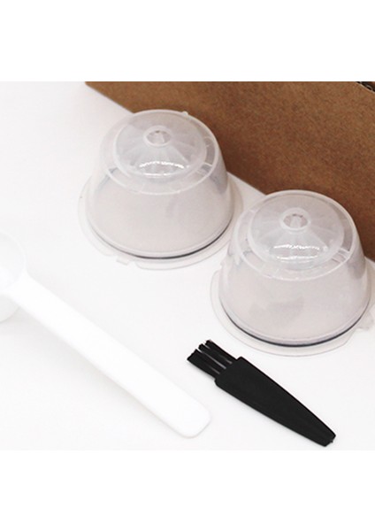 5pcs Dolce Gusto Kahve Kapsülü Filtre Kupası Yeniden Kullanılabilir Filtre Filtre Sepet Kapakları Yeniden Kullanılabilir Kaşık Fırça B (Yurt Dışından) indirimleri