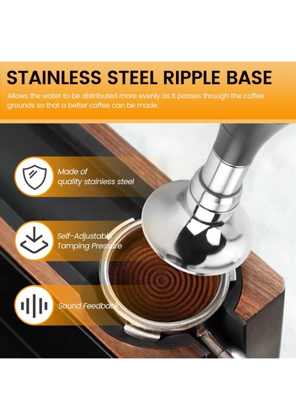 Kalibre Edilmiş Espresso Kurcalama 24-35LBS Ayarlanabilir Basınç Özelliğine Sahip Kahve Kurcalama Yaylar Yüklü Kurcalama 58MM (Yurt Dışından) fırsatları