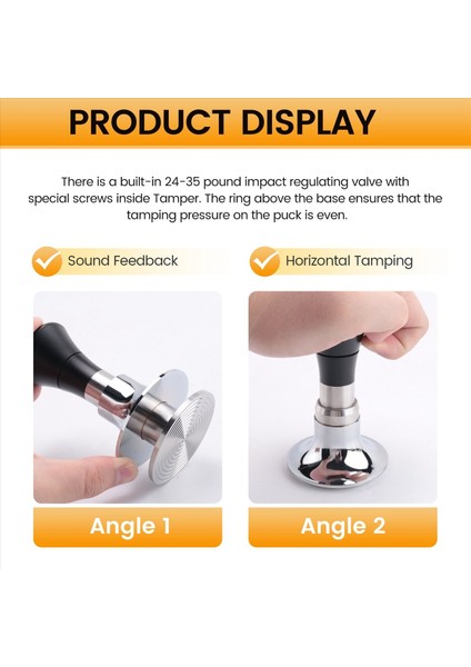 Kalibre Edilmiş Espresso Kurcalama 24-35LBS Ayarlanabilir Basınç Özelliğine Sahip Kahve Kurcalama Yaylar Yüklü Kurcalama 58MM (Yurt Dışından) indirimleri