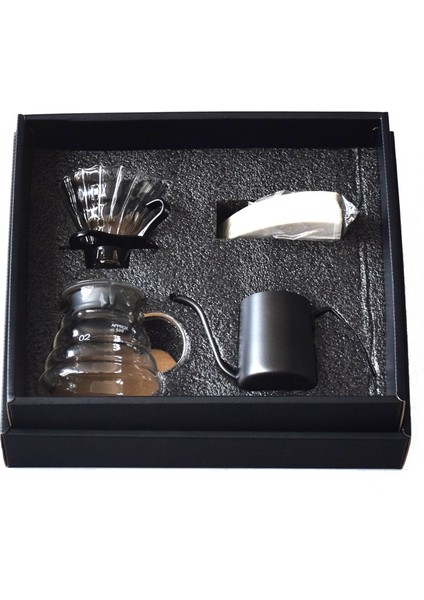 V60 Kahve Makinesi Kutusu Seti Kamp Taşınabilir Kahve Bulutu Pot Mini Kahve Percolator (Yurt Dışından)