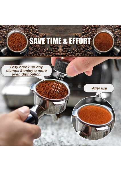 53 3mm Espresso Kurcalama 2 Arada Premium Barista Kahve Kurcalama ve Wdt Aracı Paslanmaz Çelik Taban Kurcalama Siyahı (Yurt Dışından) modelleri