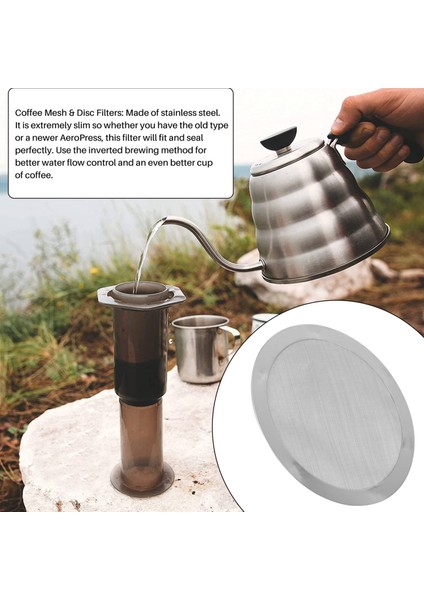 Aeropress Için Kahve Filtreleri Kahve Makinesi Yeniden Kullanılabilir Kahve Filtresi 2 Tip Yıkanabilir Paslanmaz Çelik Örgü Mikro Filtreler (Yurt Dışından) fiyatları
