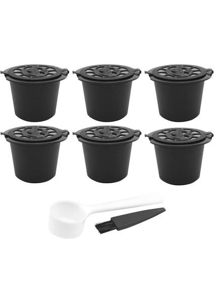 20 Adet Yeniden Kullanılabilir Yeniden Doldurulabilir Kahve Kapsül Filtreleri Nespresso Için Kaşık Fırçası Mutfak Aksesuarları Kahve Filtresi (Yurt Dışından)