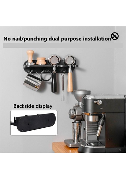 58MM Duvara Monte Kahve Depolama Rafı Yumruk Espresso Demleme Kolu Kahve Depolama Rafı Aksesuarları (Yurt Dışından) fırsatları