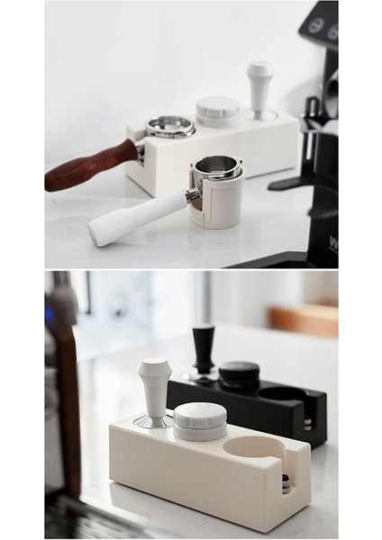51MM-58MM Kahve Kurcalama Tutucu Filtre Stand Espresso Distribütör Mat Raf Kahve Makinesi Alet Aksesuarları Barista-Beyaz (Yurt Dışından)