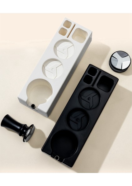 51-58MM Abs Kahve Filtre Kurcalama Tutucusu Kahve Vuruş Kutusu Espresso Kurcalama Mat Stant Kafe Araçları Kahve Aksesuarları Siyah (Yurt Dışından) modelleri