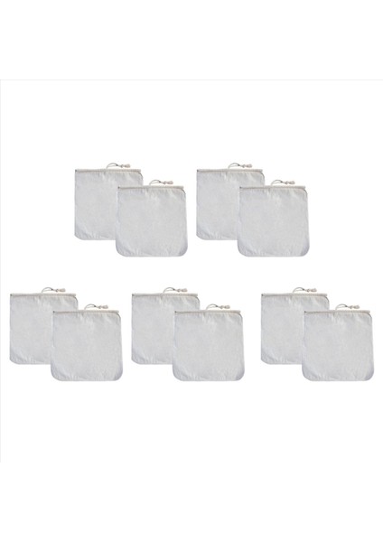 10 Paket Organik Yeniden Kullanılabilir Soğuk Kahve Filtreleri Çantası 12 Inç Şarap Bira Filtreleri Çevre Dostu Örgü Pamuk Toddy Filtre (Yurt Dışından)