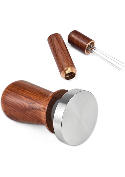 Espresso Makine Aksesuarları Için Ahşap Saplı Pres ve Wdt Aracı ile 51MM Espresso Kurcalama ve Karıştırıcı Seti (Yurt Dışından) modelleri