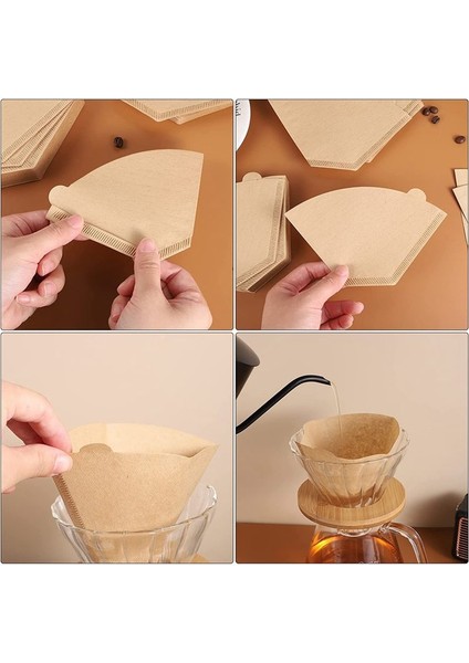 200PCS Kahve Filtresi Doğal Ağartılmamış Kahve Filtreleri Koni Kağıt Tek Kullanımlık Kahve Filtreleri Dökmek ve Damlamak Için (Yurt Dışından) fırsatları