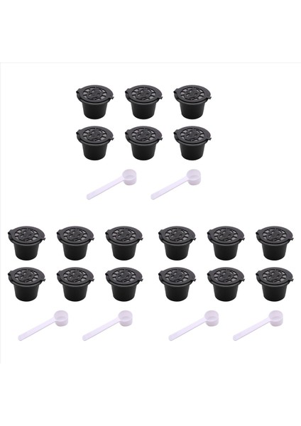 Nespresso Kahve Makinesi Için 18 Pc Dolumlanabilir Yeniden Kullanılabilir Espresso Kapsül Yeniden Kullanılabilir Kapsül Doldurma Boş Kapsül (Yurt Dışından)
