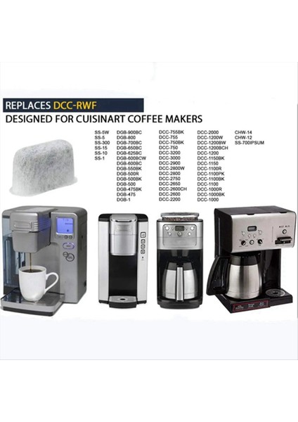 12PCS Cuisinart DCC-1100 DCC-115O Kahve Makinesi Makinesi Kömür Su Filtresi (Yurt Dışından)