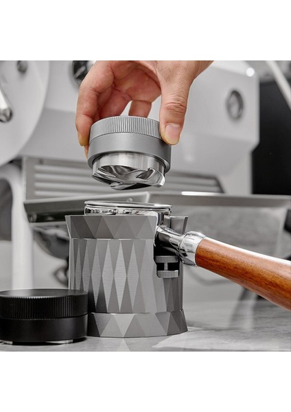 Kahve Tozu Pres Terpon Dört Kürek Çelik Tozu Çekiç Kendi Kendine Dayanan Kahve Tozu Distribütörü Gri 53MM (Yurt Dışından) indirimleri