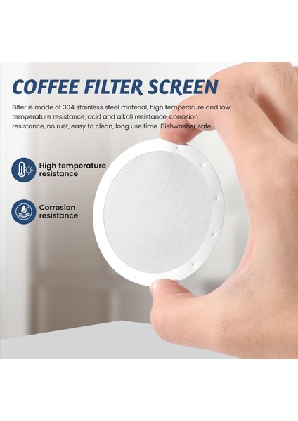 3 Paket Metal Yeniden Kullanılabilir Kahve Filtresi Ağ Aeropress Kahve Makinesi Espresso Üreticisi Gümüş (Yurt Dışından) fırsatları