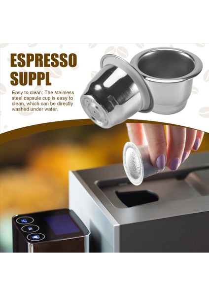 Nespresso Için 4pcs Paslanmaz Çelik Doldurulabilir Kahve Kapsülü Kahve Filtresi Yeniden Kullanılabilir Kahve Pod Yeniden Kullanılabilir Kafe Makinesi Dıy (Yurt Dışından) indirimleri