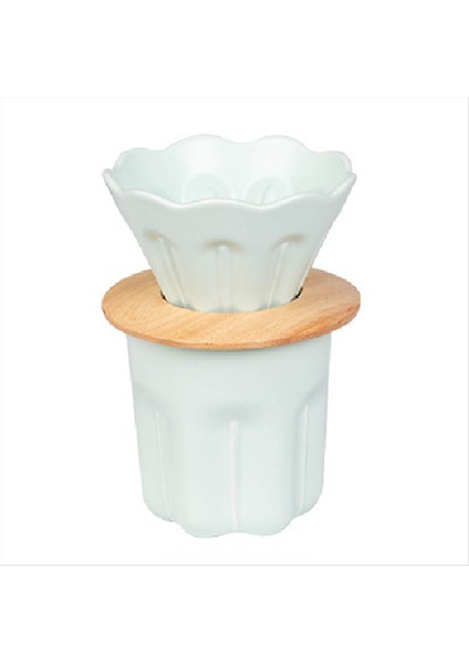 Seramik El Yapımı Kahve Filtre Fincanı Kahve Su Isıtıcısı Setine Dökülür Kahve Seti Sıcaklık Direnci Açık Yeşil (Yurt Dışından) indirimleri