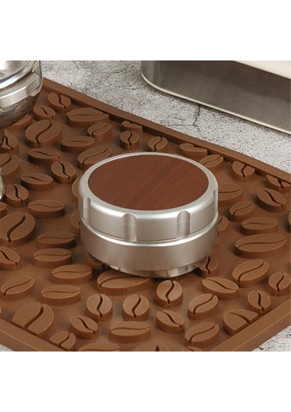 304 Staınssteel Espresso Toz Distribütörü Ceviz Kapağı Kahve Tesviyesi Ayarlanabilir Derinlik Espresso Handtampers Gümüş B (Yurt Dışından) fiyatları