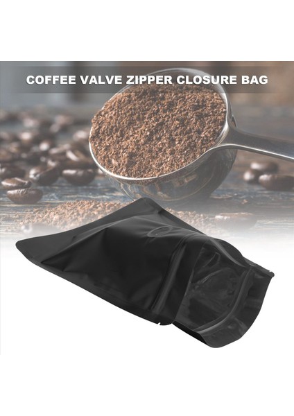 150PCS Matt Alüminyum Folyo Kahve Vanası Fermuar Kapatma Çantası Dikey Alüminyum Folyo Kahve Çekirdeği Tek Yönlü Egzoz Valf Torbası (Yurt Dışından) indirimleri