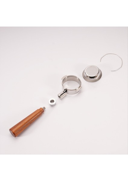 58MM Paslanmaz Çelik Filtre Sepeti Içerir Çift Tek Katmanlı Filtre Maden Ahşap Sap 58MM Kahve Dipsiz Sapı B (Yurt Dışından) fiyatları