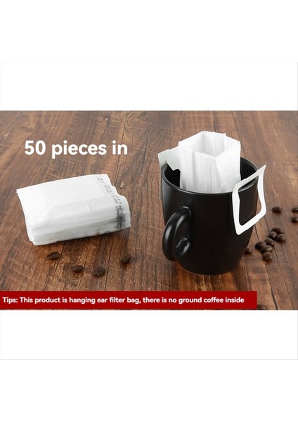 50 Pcs Taşınabilir Kahve Filtre Kağıt Torba Asılı Kulak Yan Damla Kahve Çantası Tek Kullanımlık Taşınabilir Damla Filtreler Çanta (Yurt Dışından) indirimleri