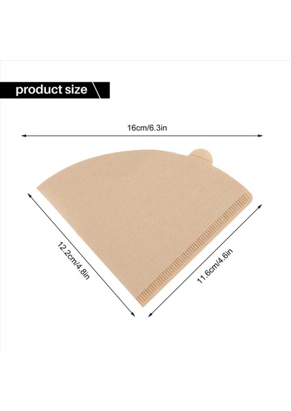200PCS Kahve Filtreleri Kağıtları 2 Koni Kağıt 1-4 Fincan V60 Için Doğal Kağıt Kahve Filtresi Kahve Damalı Konileri (Yurt Dışından)